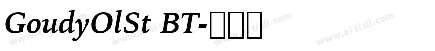 GoudyOlSt BT字体转换